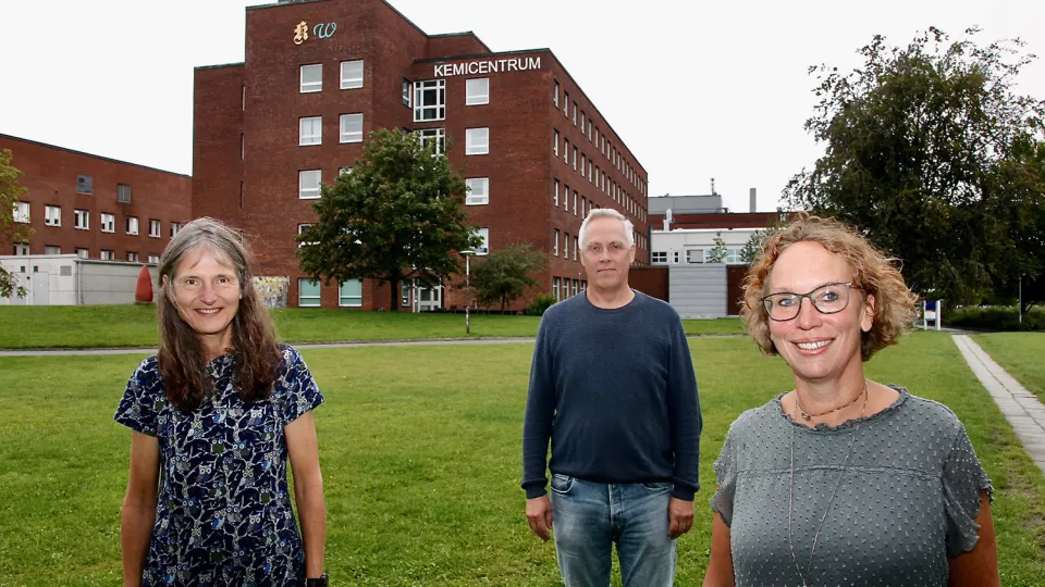 Porträtt på tre forskare. Foto.