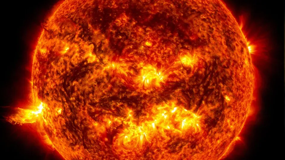 Närbild på solen.